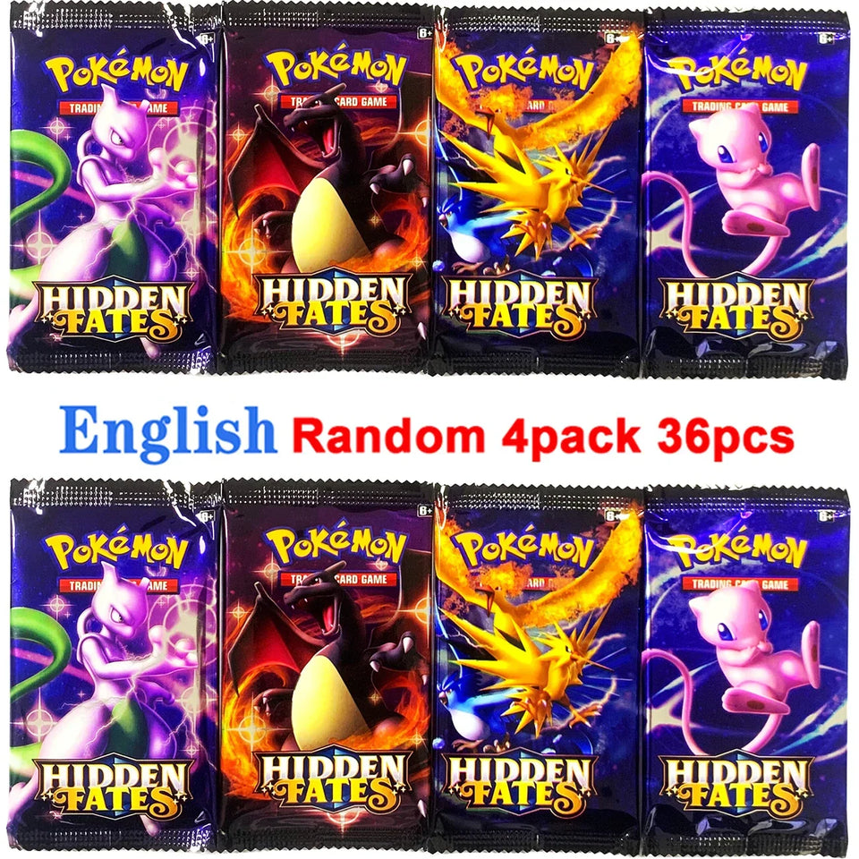 4 Pack Pokemon Cards 151 Team up Sun & Moon Thunder English Trading Card Game Evolutions Booster Collectible Kids Toys Gifts