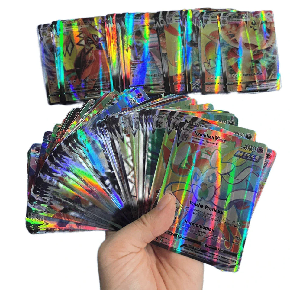 Pokemons French/English/German/Korean/Spanish Cards Pokemons Card GX VMax VMAX  V TT Pikachu Anime Battle Collect Cards Gift