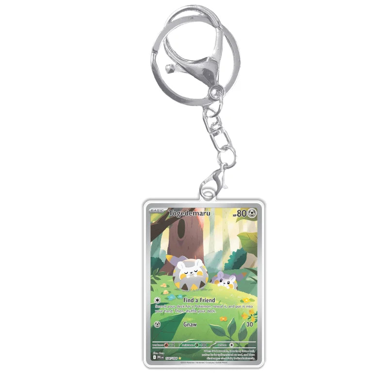 Keychain Card For Pokemon Mega Charizard Meowth Dawn M2 Phantasmal Flames Anime Game Self Made Acrylic Gift Pendant Decoration