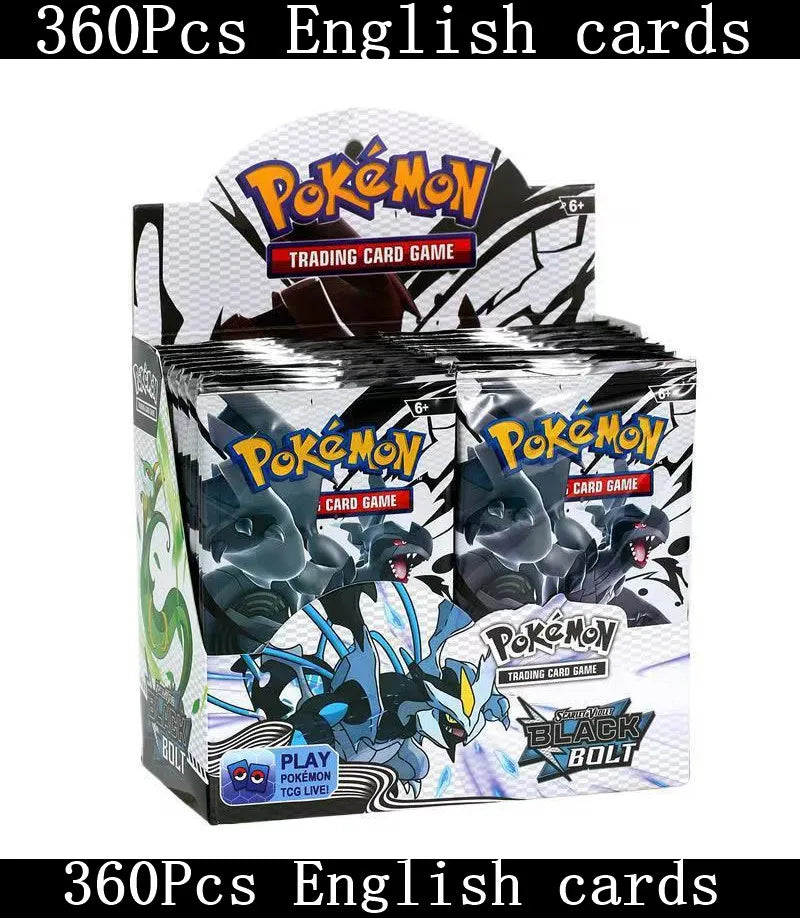 360 Pcs/Set Spanish English French Pokemon Card Brilliant Stars 151 Prismatic Evolutions PALDEAN FATES  Booster Battle Card