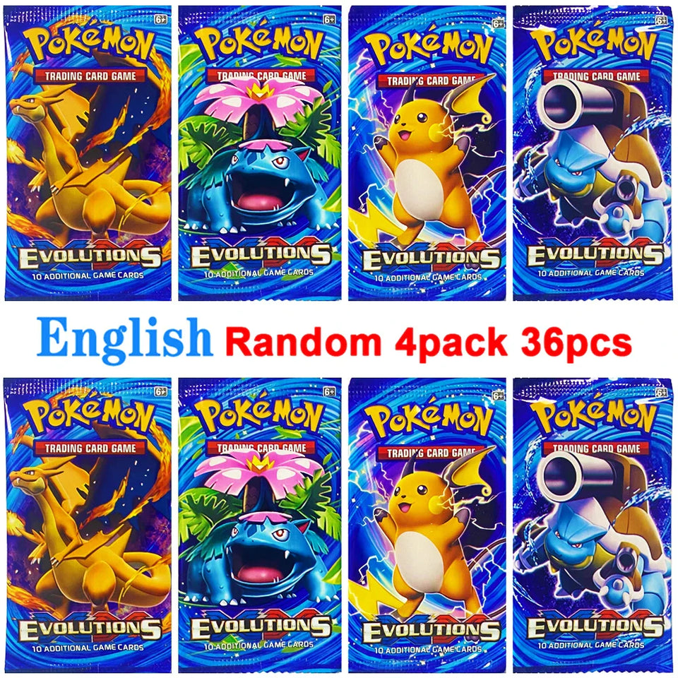 4 Pack Pokemon Cards 151 Team up Sun & Moon Thunder English Trading Card Game Evolutions Booster Collectible Kids Toys Gifts
