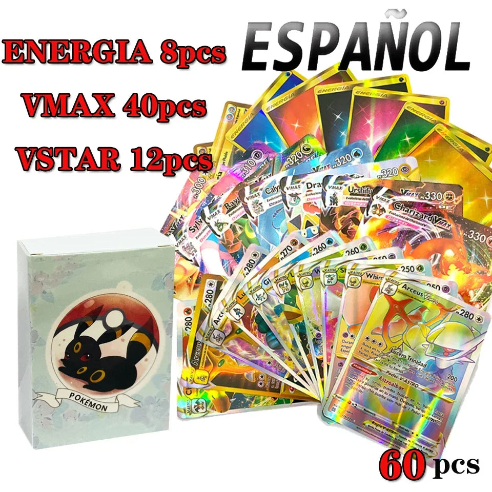 # Spanish Pokemoned Cards English French CROWN ZENITH SILVER TEMPEST Lost Origin Brilliant Stars Carte Pokémon Collection Toys
